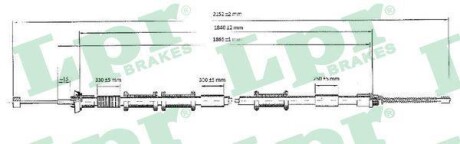 Трос, стояночная тормозная система LPR C1321B