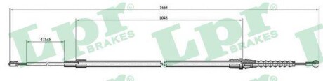 Трос, стояночная тормозная система LPR C1444B