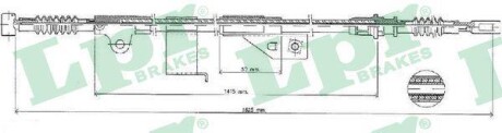 Трос, стояночная тормозная система LPR C1487B