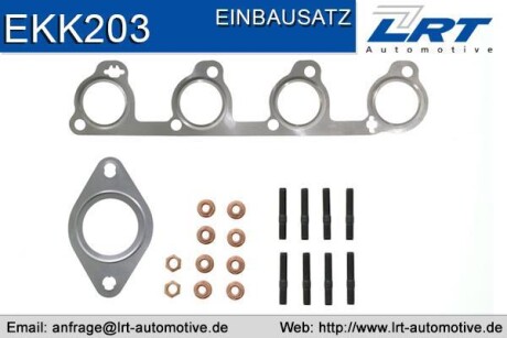 Монтажный комплект, катализатор; Монтажный комплект, выпускной коллектор LRT EKK203