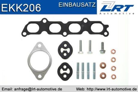 Монтажный комплект, катализатор; Монтажный комплект, выпускной коллектор LRT EKK206