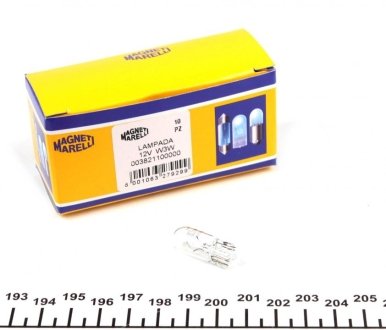 W3W 12 Лампа розжарювання (12V W3W) MAGNETI MARELLI 003821100000