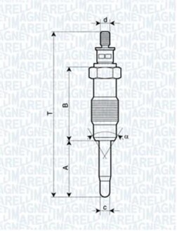 Свічка розжарювання MAGNETI MARELLI 062500300304