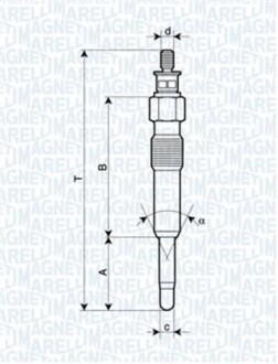 Свіча розжарювання MAGNETI MARELLI 062503901304