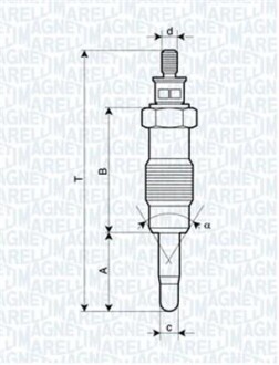 Свічка розжарювання MAGNETI MARELLI 062580704304 (фото 1)