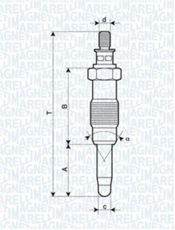 Свеча накаливания MAGNETI MARELLI 062583003304