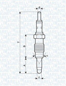 Свеча накаливания MAGNETI MARELLI 062900011304 (фото 1)