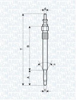 Свічка розжарювання MAGNETI MARELLI 062900012304 (фото 1)