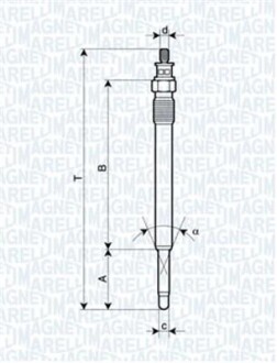 Свічка розжарювання MAGNETI MARELLI 062900013304