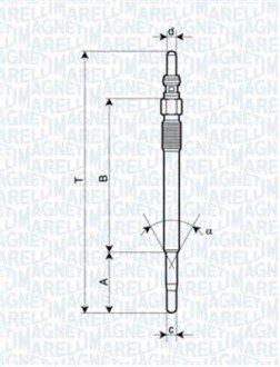 Свеча накаливания MAGNETI MARELLI 062900029304