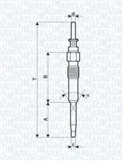 Свеча накаливания MAGNETI MARELLI 062900039304 (фото 1)