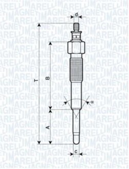 Свічка розжарювання MAGNETI MARELLI 062900041304