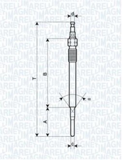 Свічка розжарювання MAGNETI MARELLI 062900051304