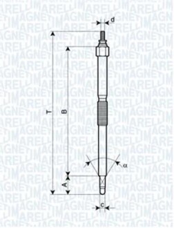 Свічка розжарювання MAGNETI MARELLI 062900054304