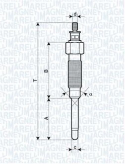 Свічка розжарювання MAGNETI MARELLI 062900065304