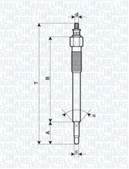 Свічка розжарювання MAGNETI MARELLI 062900075304