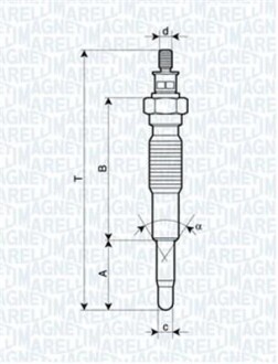 Свічка розжарювання MAGNETI MARELLI 062900077304