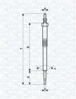 Свічка розжарювання MAGNETI MARELLI 062900082304