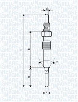 Свіча розжарювання MAGNETI MARELLI 062900087304