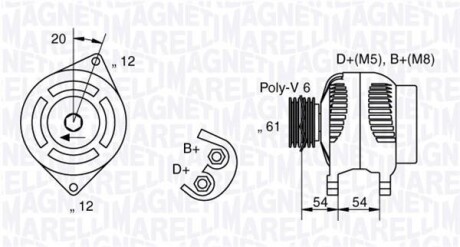 Генератор MAGNETI MARELLI 063321826010