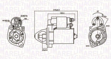 ROZRUSZNIK 12V MERCEDES CLK/KLASA C/E/SPRINTER/VITO/VW LT 94 -> SZT MAGNETI MARELLI 063721075010 (фото 1)