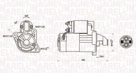 ROZRUSZNIK 12V MAZDA 323/626/MPV/PREMACY 1.8/2.0 98 -> SZT MAGNETI MARELLI 063721096010