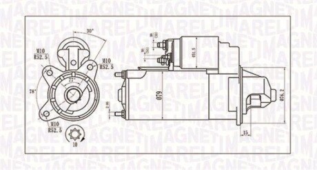 ROZRUSZNIK 12V FORD FOCUS 1.8 DI/TDDI/TDCI 98 -> SZT MAGNETI MARELLI 063721396010 (фото 1)