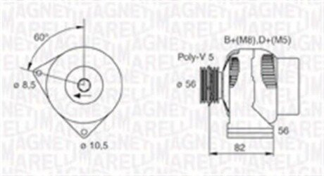 Автозапчасть MAGNETI MARELLI 063731305010
