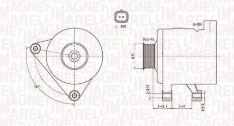 Alternator CITROEN/PEUGEOT 1.4 16V/1.6 70A MAGNETI MARELLI 063731498010