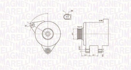 ALTERNATOR 12V AUDI A4/A6/SKODA SUPERB/VW PASSAT 1.8/2.4/2.8/3.0 SZT MAGNETI MARELLI 063731546010