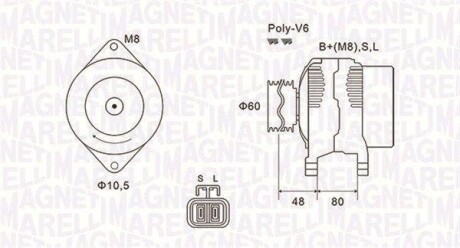 Alternator MAGNETI MARELLI 063731607010 (фото 1)