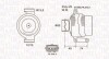 Alternator FORD MONDEO III 115A MAGNETI MARELLI 063731635010 (фото 1)