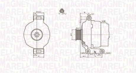 ALTERNATOR 12V FORD TRANSIT 2.0 DI/TDCI 2000 -> SZT MAGNETI MARELLI 063731636010