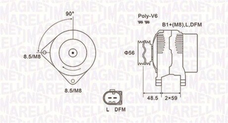 ALTERNATOR AUDI/VW/SEAT/SKODA TDI/SDI SZT MAGNETI MARELLI 063731644010