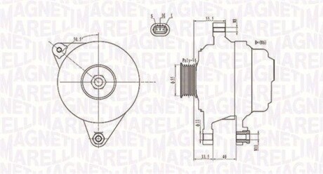 ALTERNATOR TOYOTA CELICA, COROLLA, COROLLA VERSO, MR 2 III 1.4/1.6/1.8 08.99-07.07 SZT MAGNETI MARELLI 063731703010