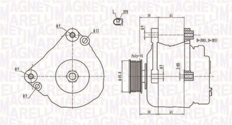 ALTERNATOR SKODA/ SEAT/ VW 1,4 SZT MAGNETI MARELLI 063731729010