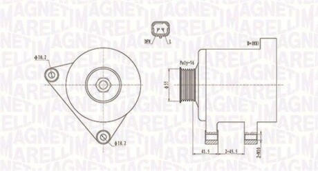 ALTERNATOR 12V CITROEN BERLINGO/C4/C5/C8/JUMPY/XSARA PICASSO/ PEUGEOT 307/407/607/807/EXPERT SZT MAGNETI MARELLI 063731741010 (фото 1)