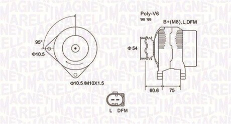 Alternator BMW BMW X3 E83 3.0D MAGNETI MARELLI 063731757010