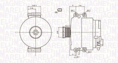 ALTERNATOR BMW MAGNETI MARELLI 063731774010