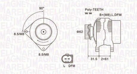 Alternator MAGNETI MARELLI 063731820010