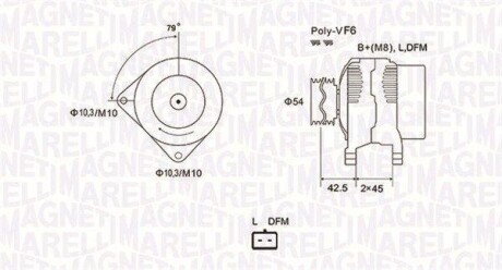 ALTERNATOR 12V CITROEN JUMPER/FIAT DUCATO 1.9/2.0 JTD/HDI 94 -> SZT MAGNETI MARELLI 063731879010