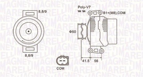 ALTERNATOR DB MAGNETI MARELLI 063732108010