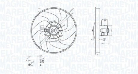 Fan, radiator MAGNETI MARELLI 069422756010