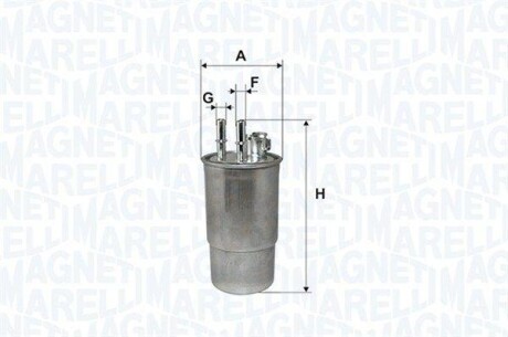 Filtr paliwa DACIA/RENAULT DUSTER/LOGAN/SANDERO MAGNETI MARELLI 153071760393