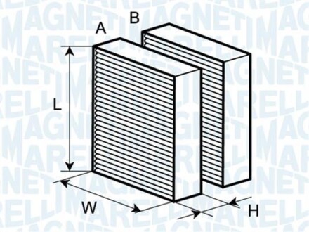 Фільтр повітря (салону) MAGNETI MARELLI 350203062640