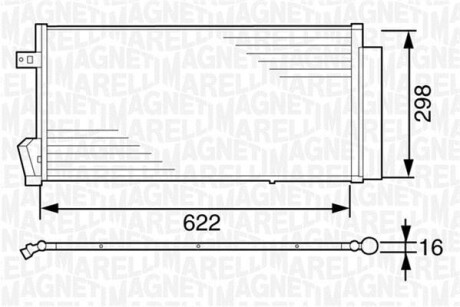 Радіатор кондиціонера MAGNETI MARELLI 350203619000 (фото 1)