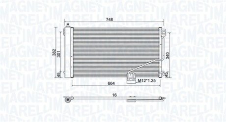 Skraplacz MERCEDES LASSE C (W203)C 180 (203.035) MAGNETI MARELLI 350203738000