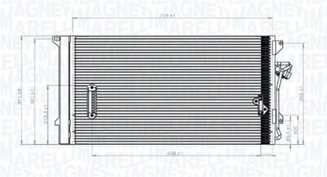 Condenser, air conditioning MAGNETI MARELLI 350203743000