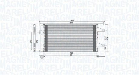 Skraplacz FIAT/CITROEN DUCATO, JUMPER MAGNETI MARELLI 350203761000 (фото 1)