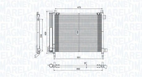 Skraplacz NISSAN MICRA IV (K13)1.2 MAGNETI MARELLI 350203793000